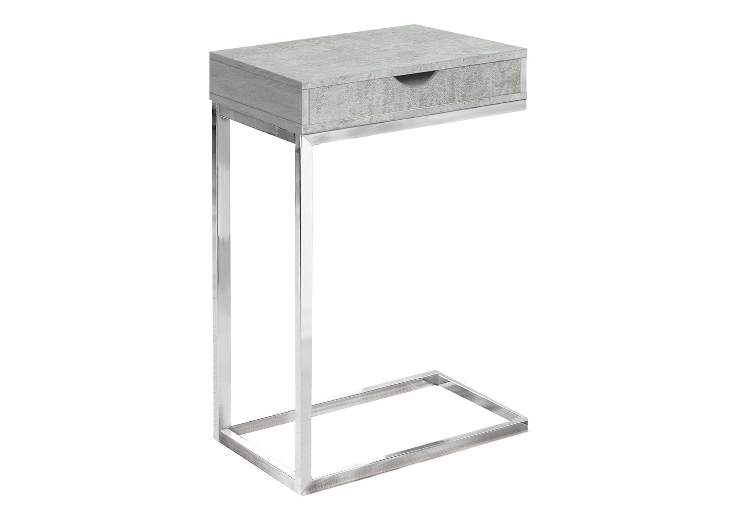 Accent Table, C - Shaped Contemporary Elegant Desig