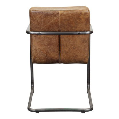 Ansel - Arm Chair Chair Leather (Set of 2) - Grazed Brown