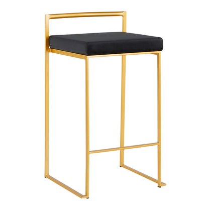 Fuji - Contemporary / Glam Design Counter Stool (Set of 2)