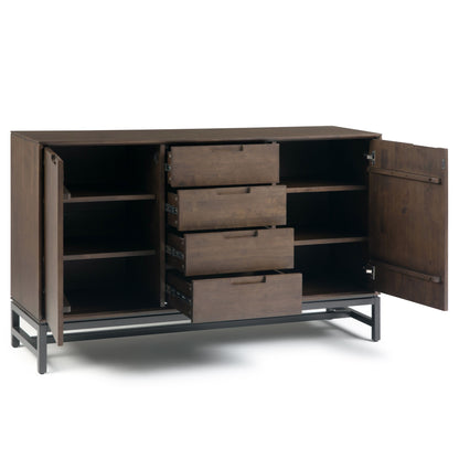 Banting - Mid Century Sideboard With Centre Drawers - Walnut Brown