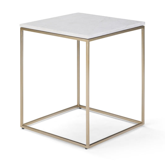 Kline - Accent Table - White / Gold