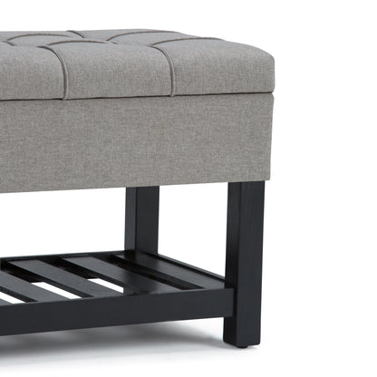 Saxon - Upholstered Transitional Storage Ottoman Bench