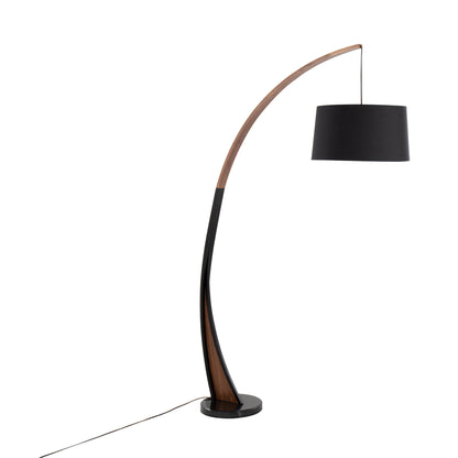 Noah - Mid-Century Modern Floor Lamp - Walnut