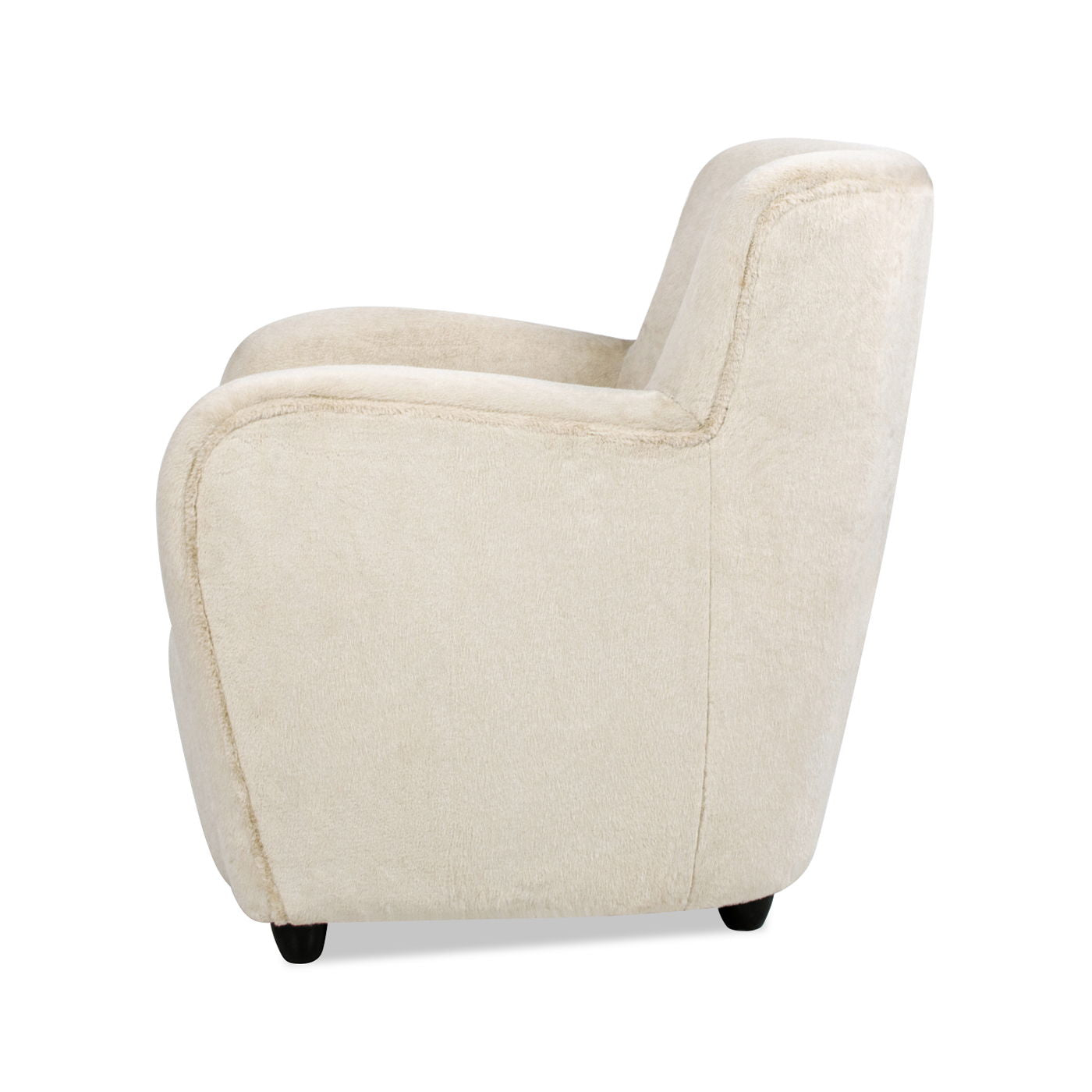 Wolffe - Curved Arm Accent Chair - Creme De La Creme White