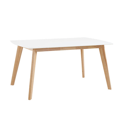 Contemporary Solid Wood Two Tone Dining Table - White