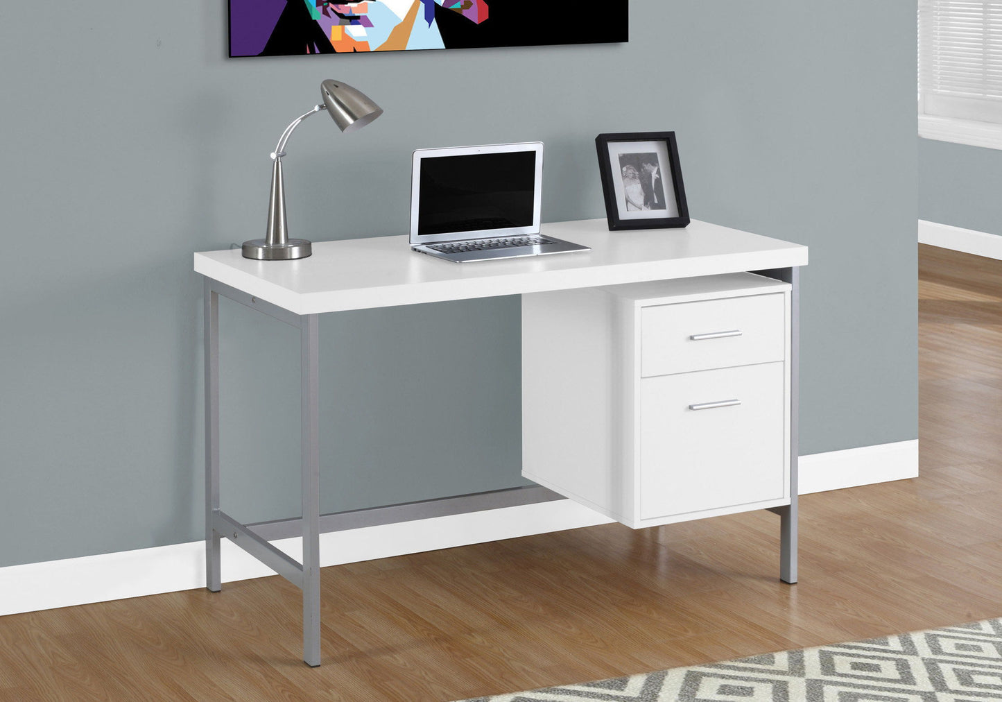 Computer Desk For Home Office, Left, Right Set - Up, Storage Drawers, Modern Design