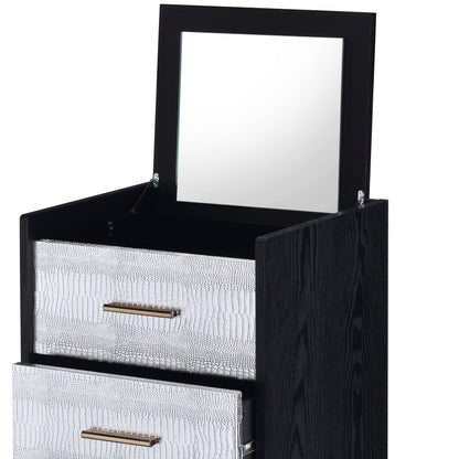 Myles - Jewelry Armoire - Black / Silver / Gold