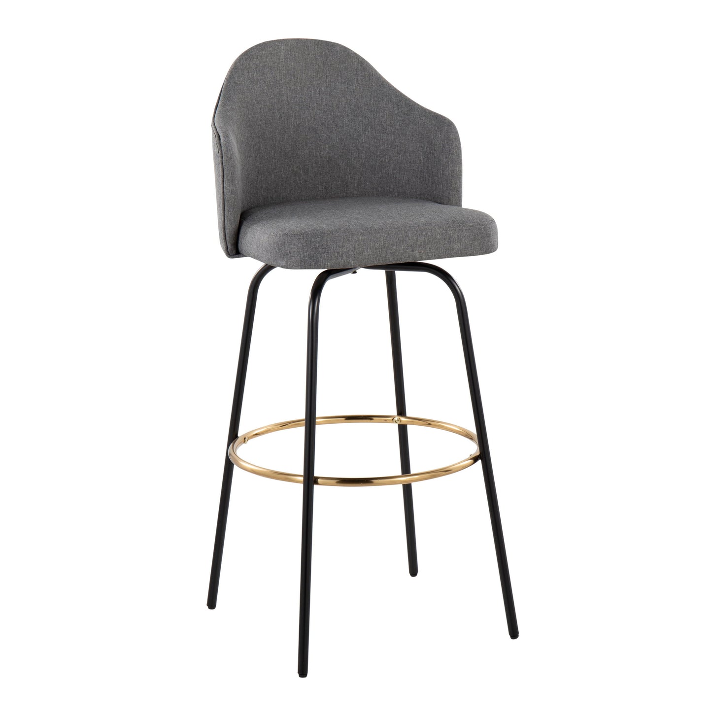 Ahoy - Contemporary Fixed Height Bar Stool Round Footrest (Set of 2)