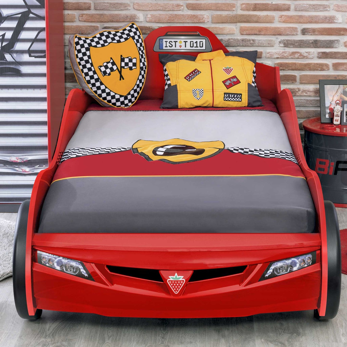 Race Cup - Twin Race Car Bed - Red