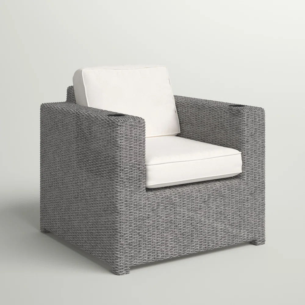 Patio Chair With Cushions - Gray