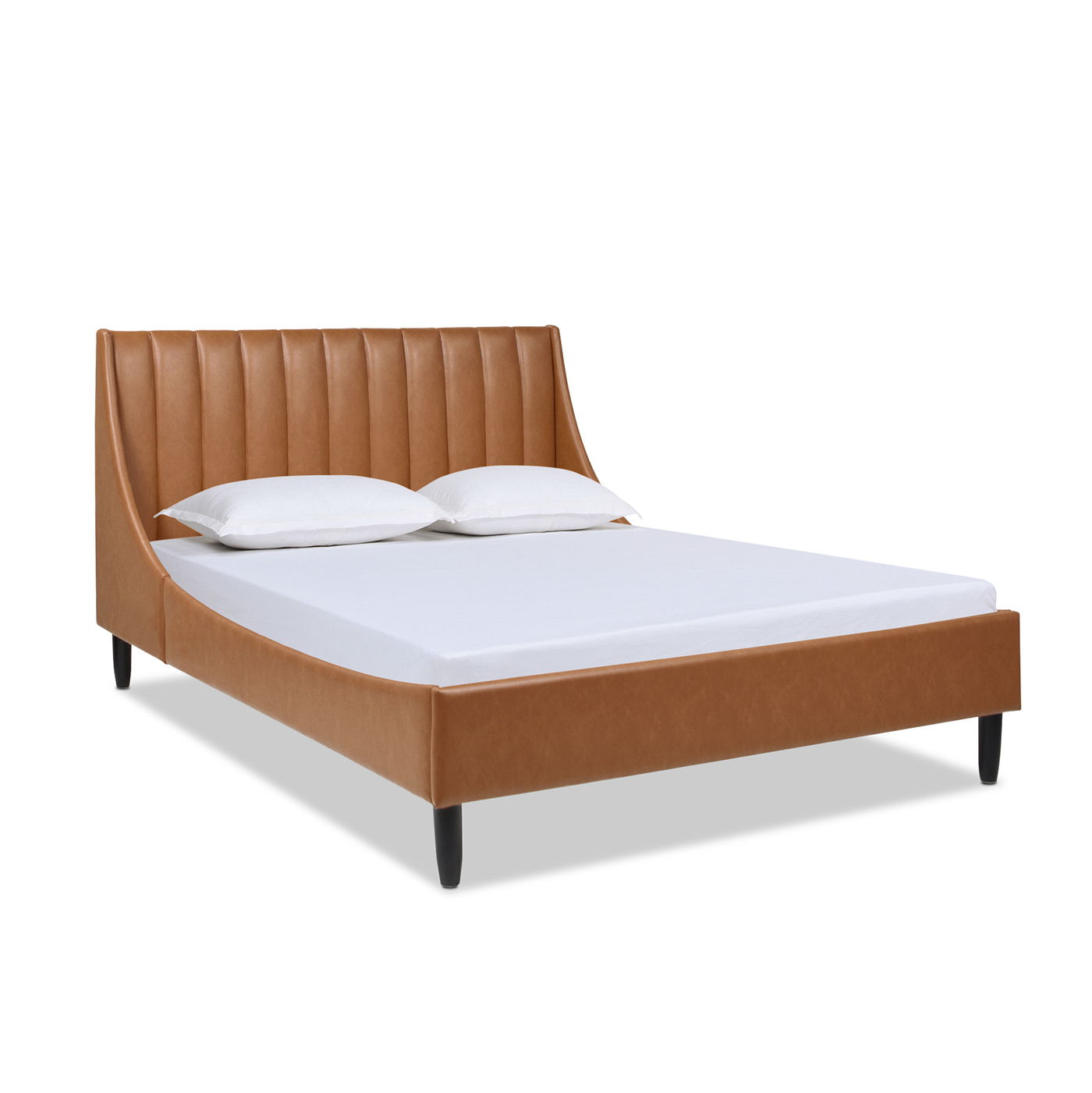 Aspen - Vertical Tufted Modern Headboard Platform Bed Set