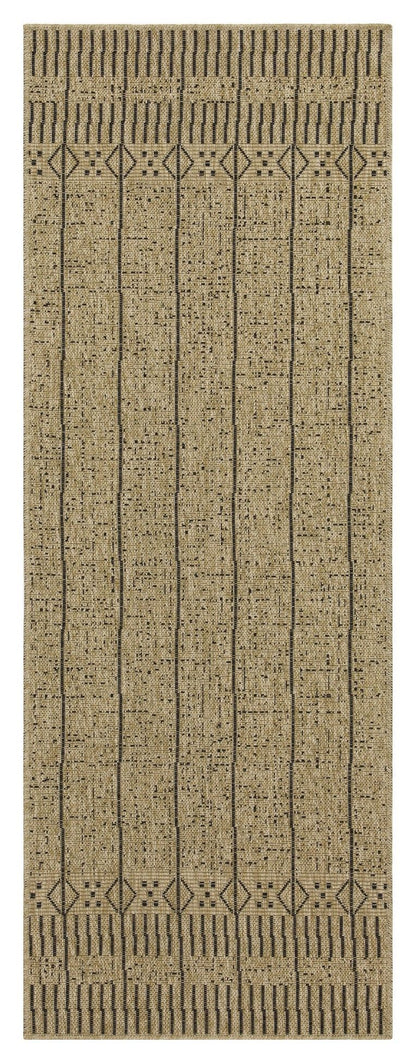 Earth - 7'10" X 10'3" Polypropylene, Indoor, Outdoor Area Rug - Jute / Black