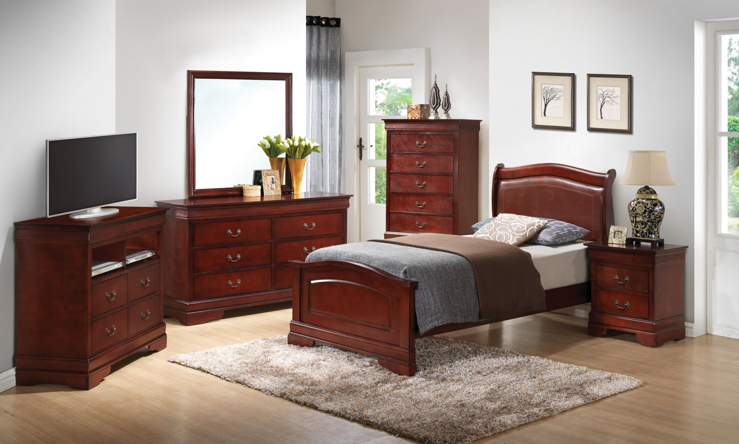 Panel Sleigh Bed Elegantly Crafted