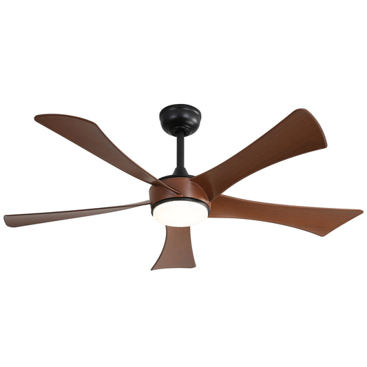 Modern Ceiling Fan With 22W LED Light And Remote Control 5 ABS Blades For Living Room