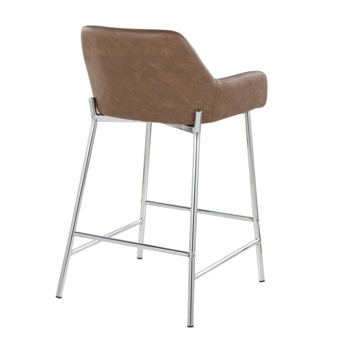 Daniella - Contemporary Fixed Height Counter Stool With Metal Legs (Set of 2)