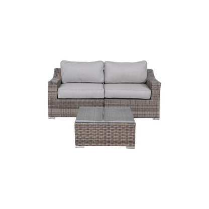 2 Person Seating Set With Cushions - Gray