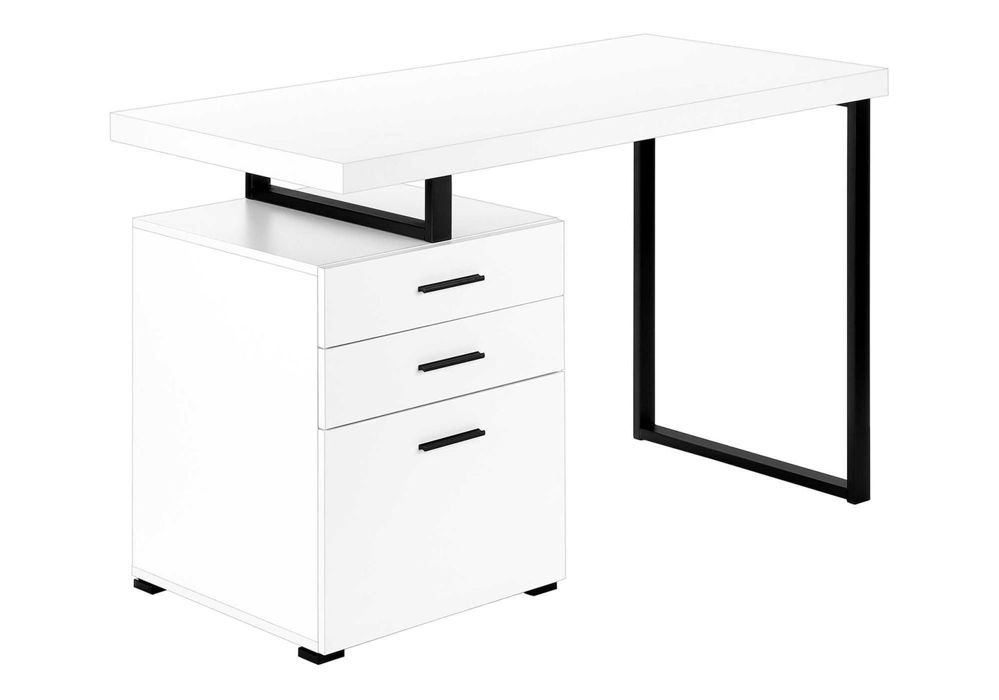 Computer Desk For Home Office, Left, Right Set - Up, Ample Storage Drawers