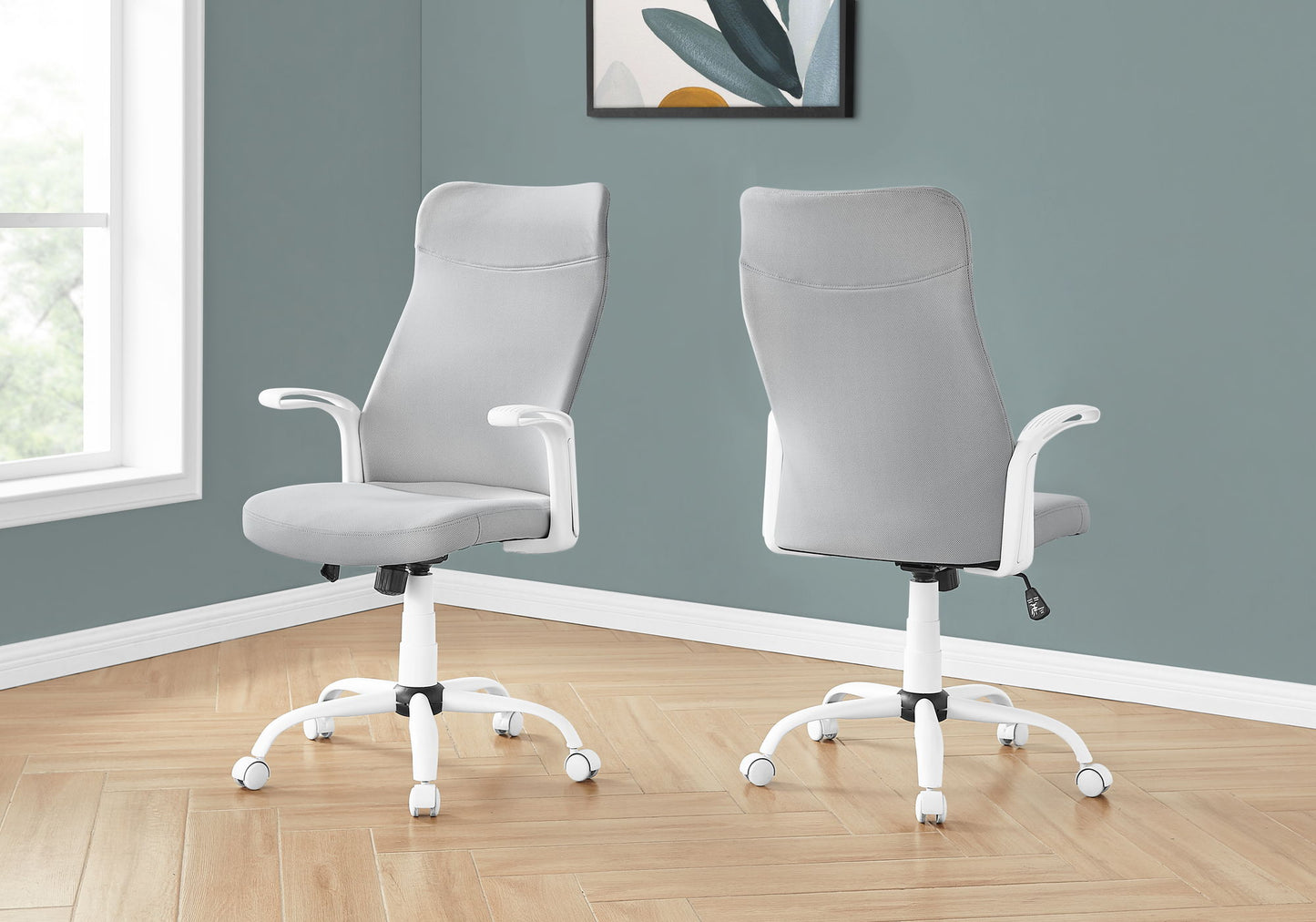 Office Chair, Adjustable Height, Swivel, Armrests, Contemporary & Modern