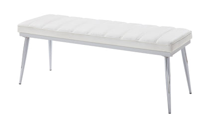 Weizor - Synthetic Leather Bench - White