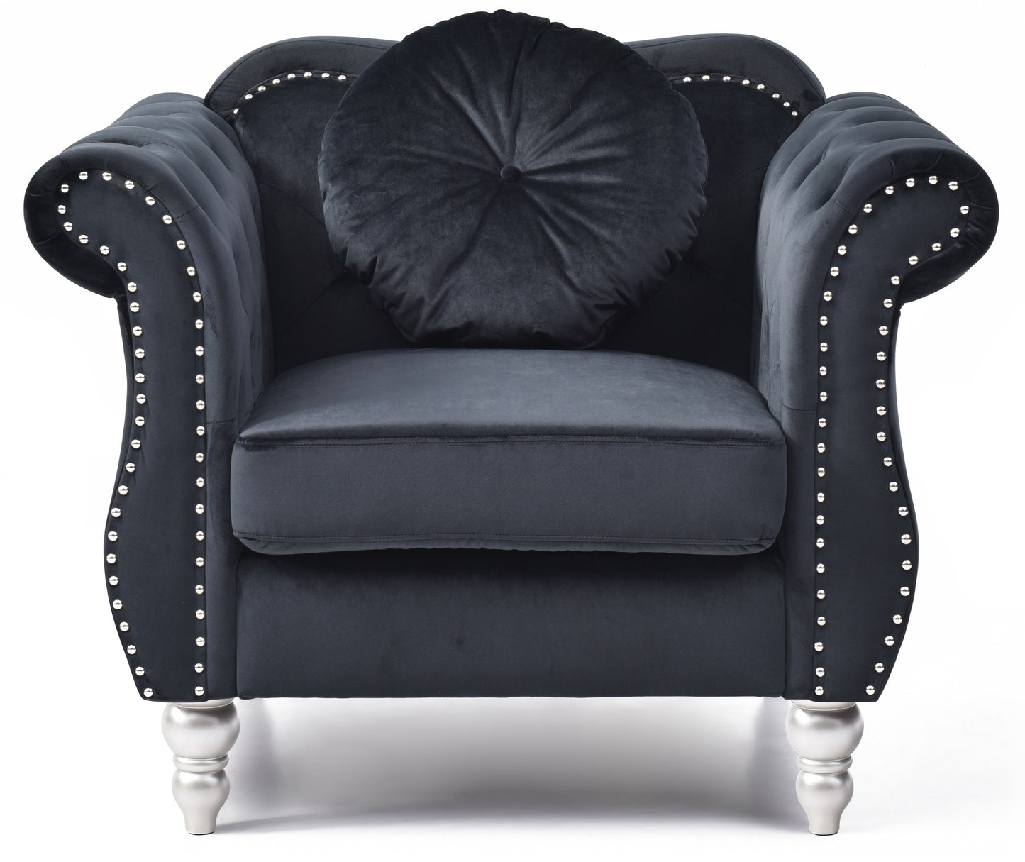 Chic Transitional Flared Arm Chair