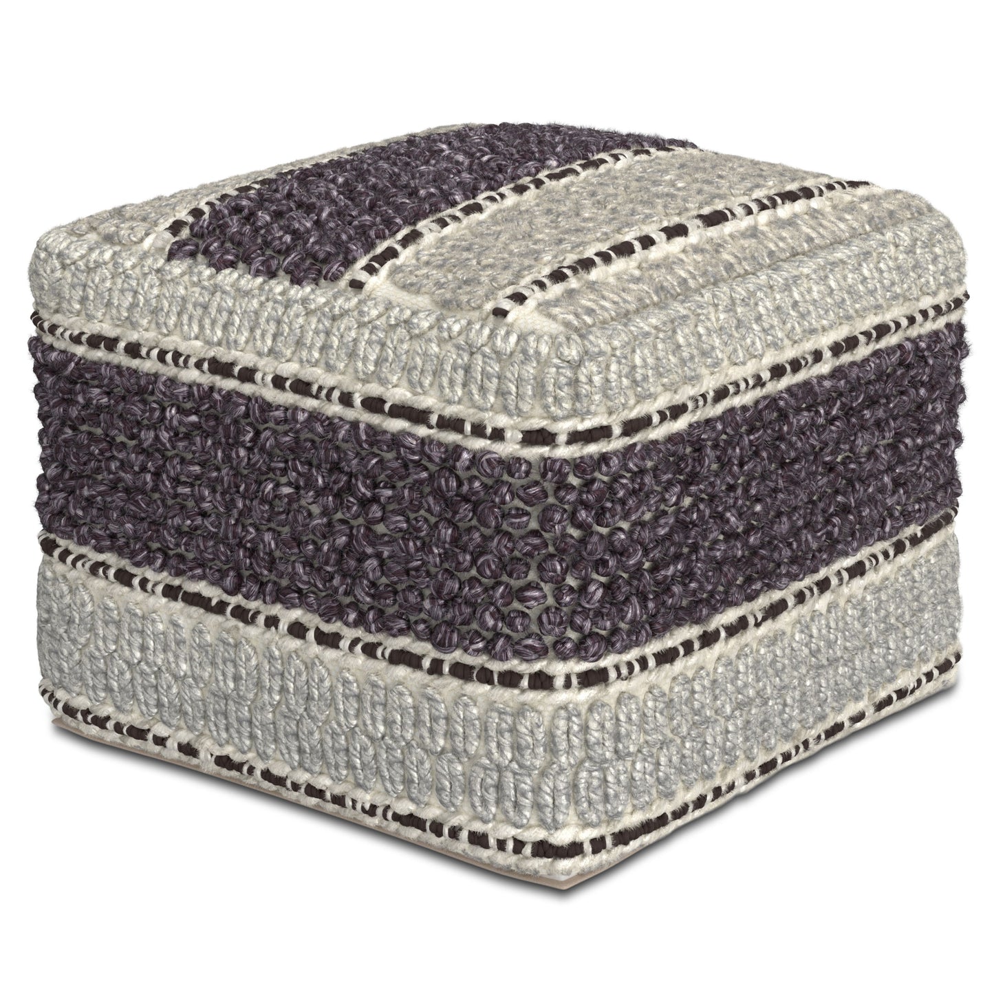 Grady - Handcrafted Square Pouf