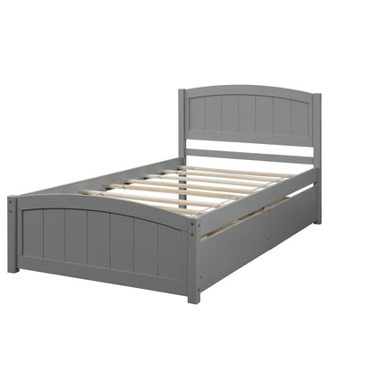 Platform Bed & Two Drawers