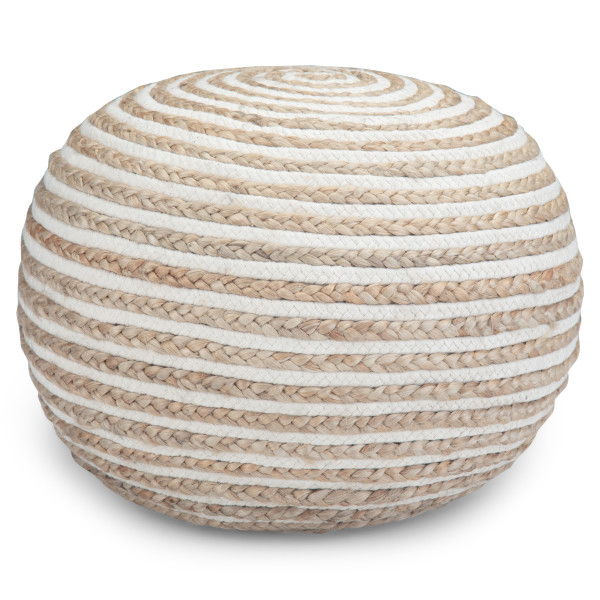 Yolanda - Round Pouf - Natural