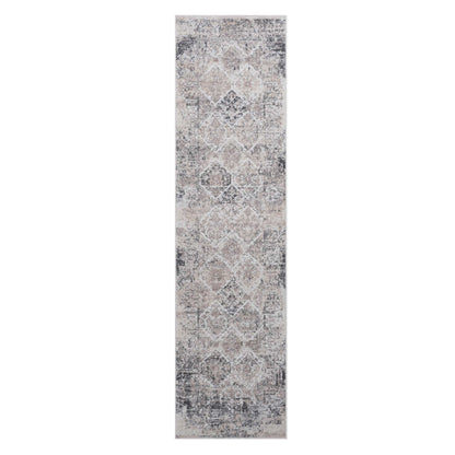 Payas - 2' x 8' Traditional Non-Shedding Stylish And Stain Resistant Area Rug - Cream / Anthracite