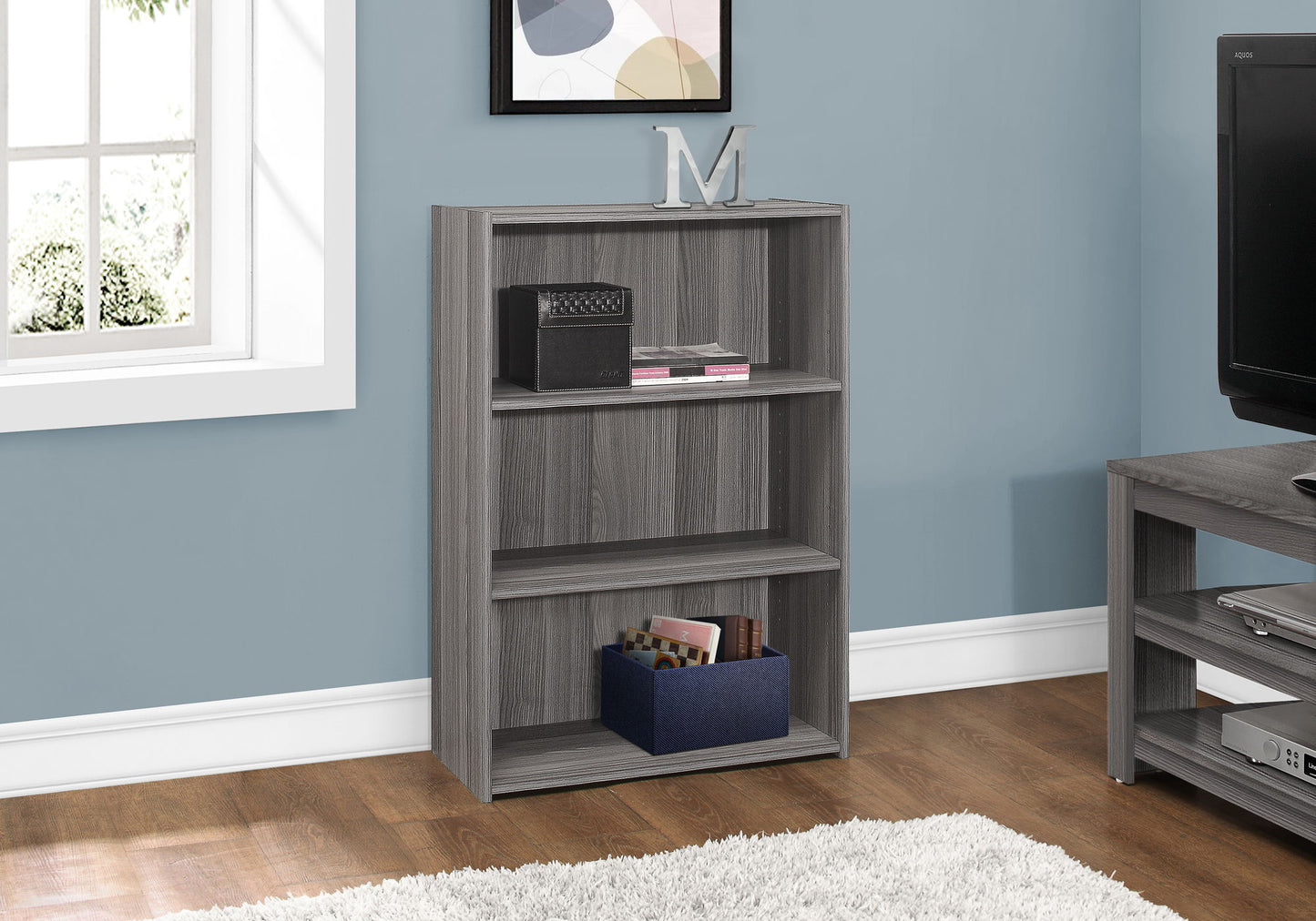 Bookshelf, Bookcase, 4 Tier, For Office, Transitional