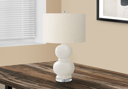 Contemporary Lighting, Ceramic Table Lamp - Cream