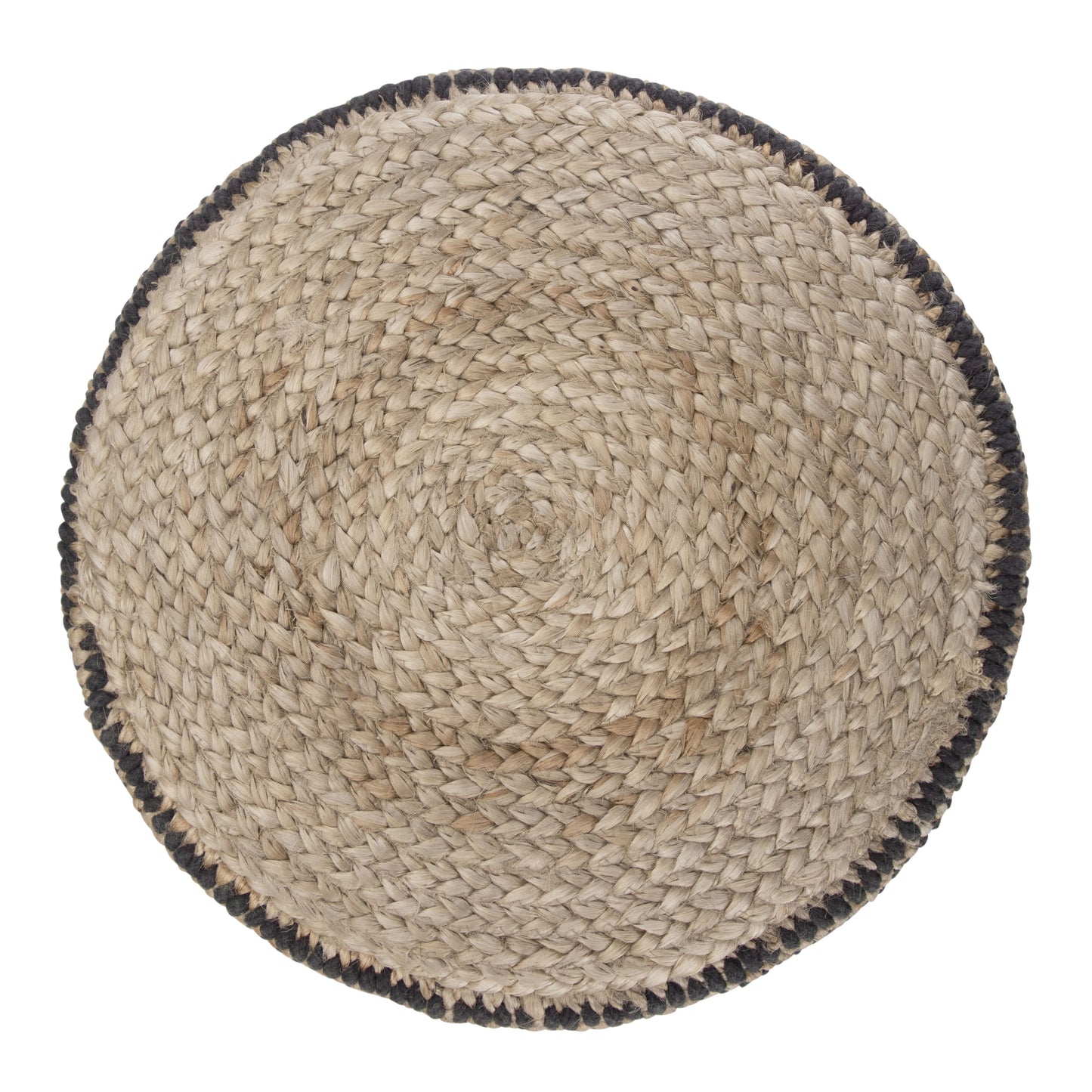 Larissa - Handcrafted Round Braided Pouf