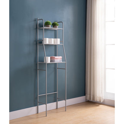 Three Tier Over The Toilet Storage Shelf - Wood