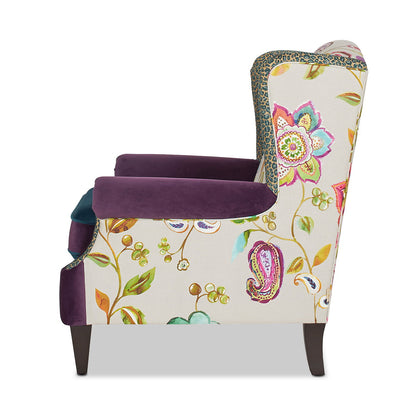 Anya - Boho Chic Wingback Accent Arm Chair