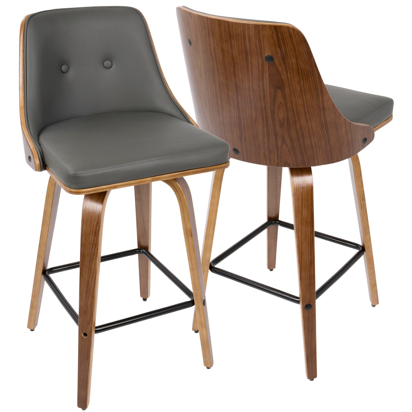 Gianna - Mid Century Modern Counter Stool (Set of 2)