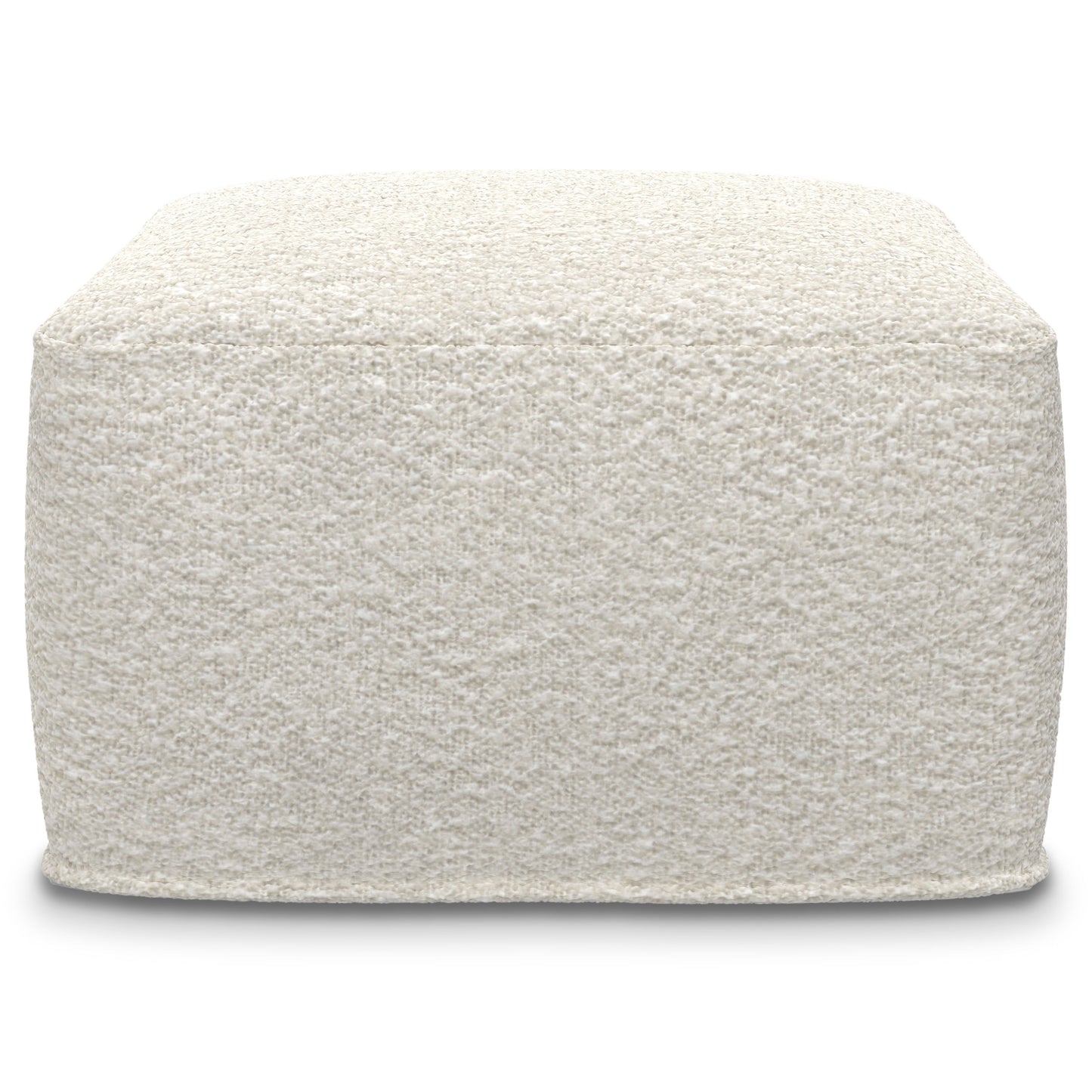 Chantal - Square Pouf - Ivory