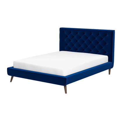 Dillon - Mid-Century Velvet Platform Bed