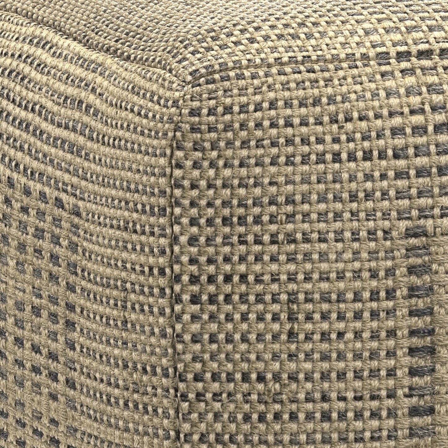 Delilah - Square Woven Pouf - Natural