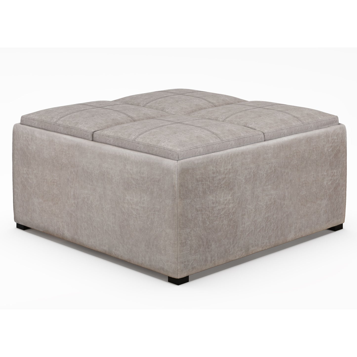 Avalon - Square Coffee Table, Storage Ottoman