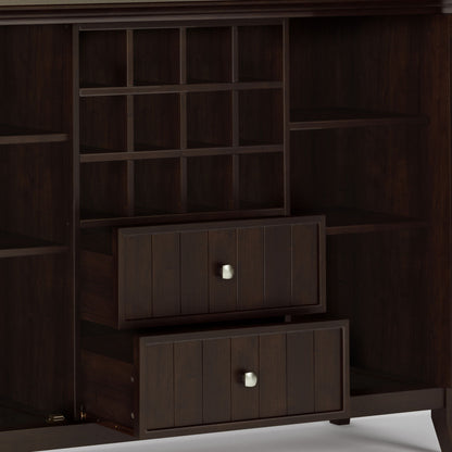 Bedford - Sideboard Buffet And Wine Rack - Dark Chestnut Brown