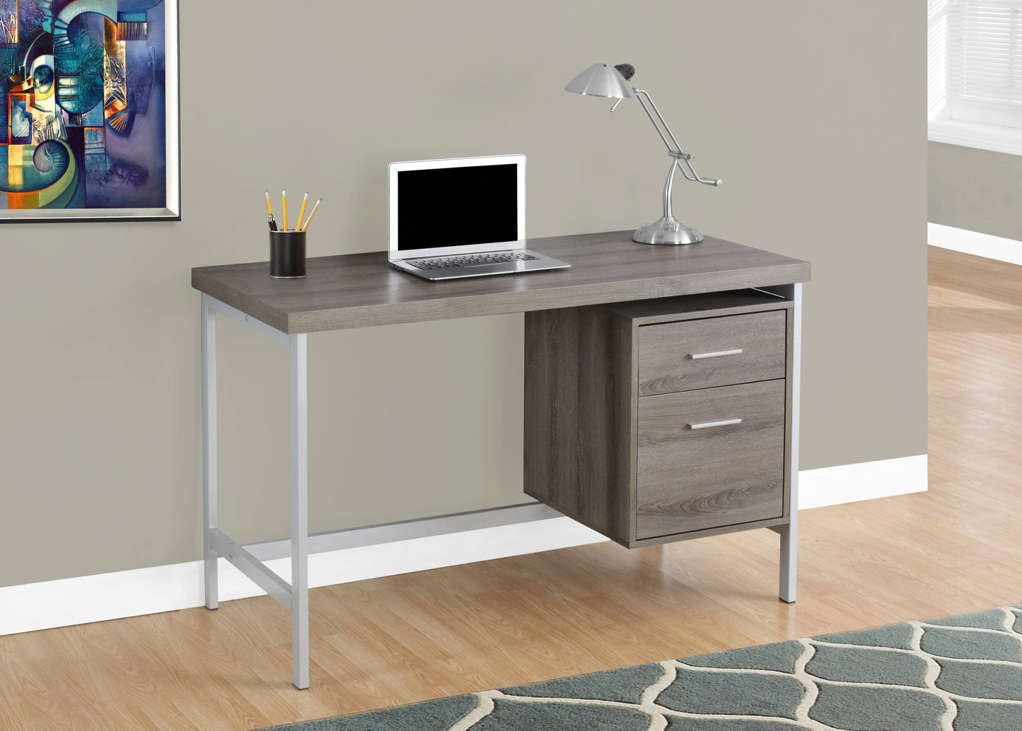 Computer Desk For Home Office, Left, Right Set - Up, Storage Drawers, Modern Design