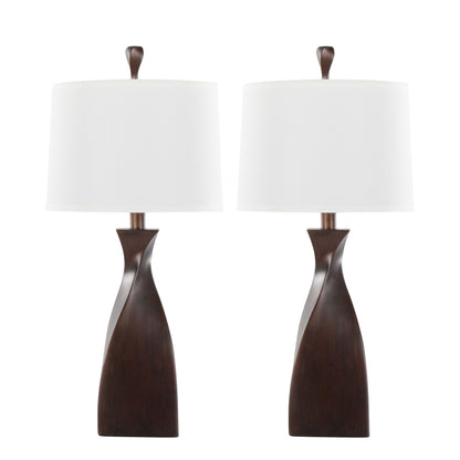 Curvo - Contemporary Polyresin Table Lamp (Set of 2)