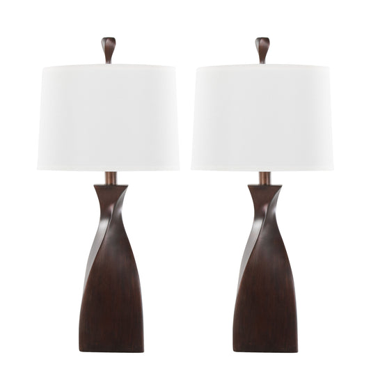 Curvo - Contemporary Polyresin Table Lamp (Set of 2)