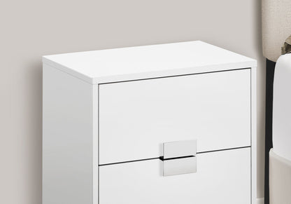 Accent Side Table, Storage Drawer, Modern Design