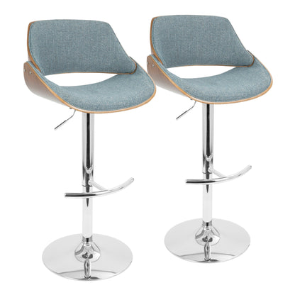 Fabrizzi - Mid Century Modern Adjustable Barstool With Swivel (Set of 2)