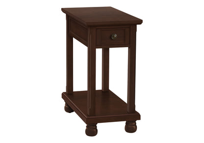 Accent End Table, Storage Drawer, Traditional - Espresso