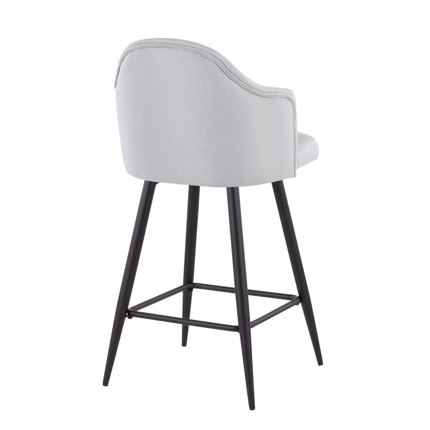 Ahoy - Contemporary Fixed Height Counter Stool With Square Footrest (Set of 2)