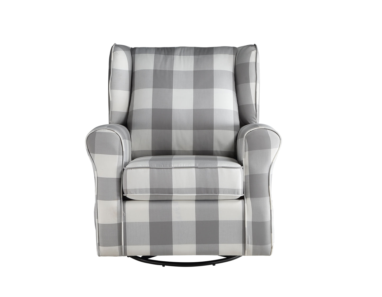 Patli - Glider Chair With Swivel - Gray / White