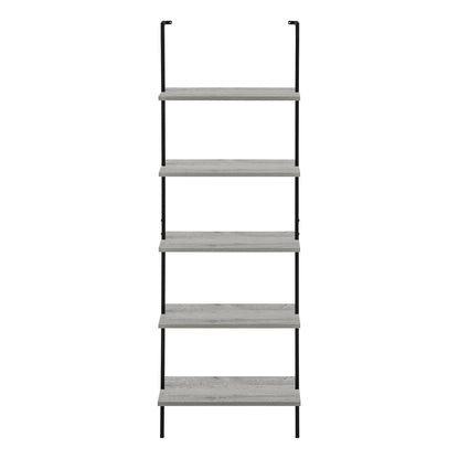 Bookshelf, Bookcase, Etagere, Ladder, 5 Tier, For Office, Marble Look Contemporary & Modern