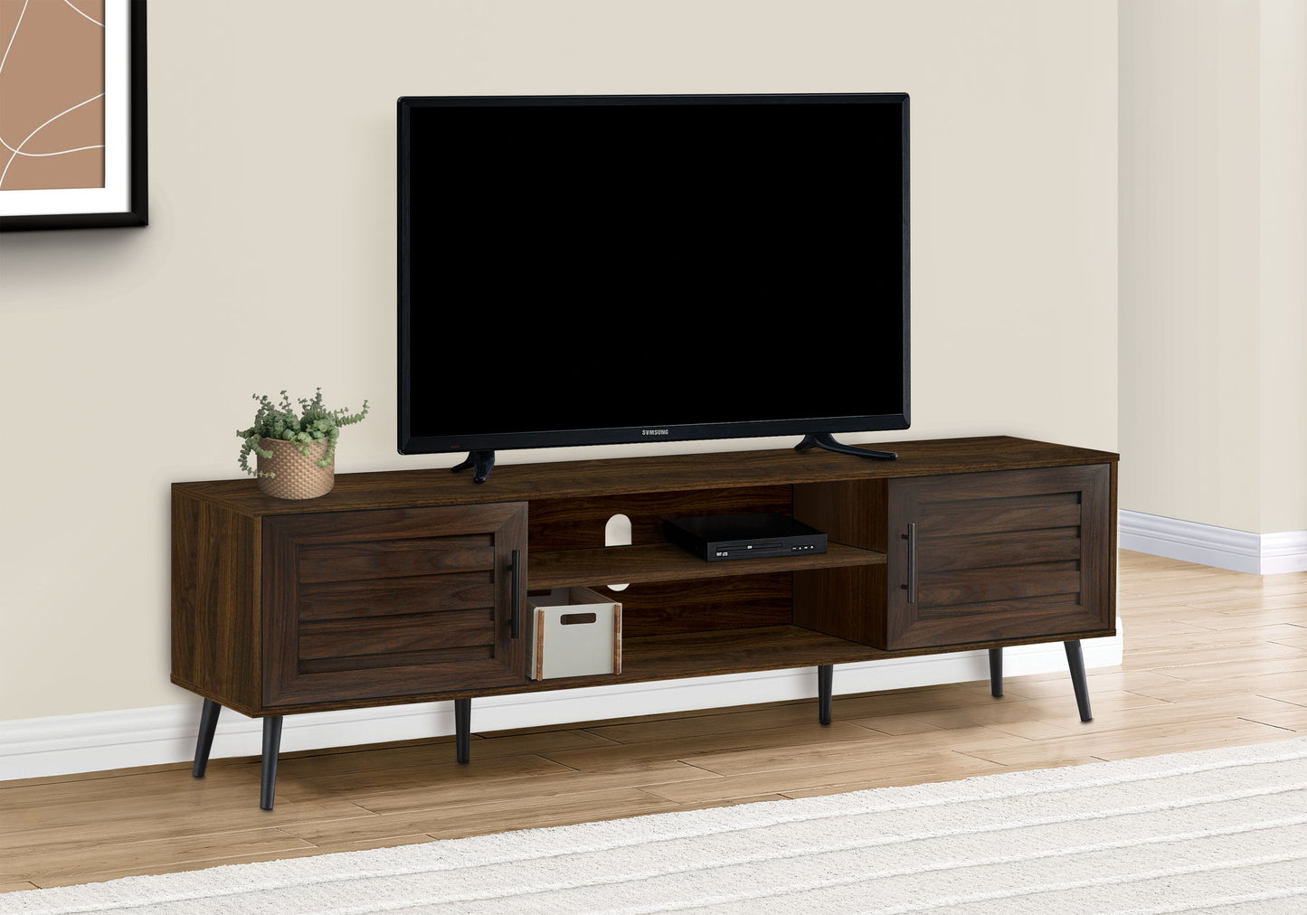 TV Stand, Console, Media Entertainment Center, Storage Cabinet, Transitional