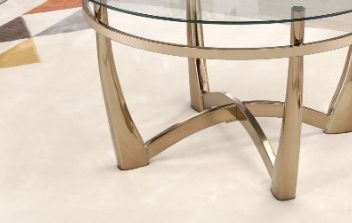 Orlando - Clear Glass Coffee Table - Champagne